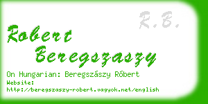 robert beregszaszy business card