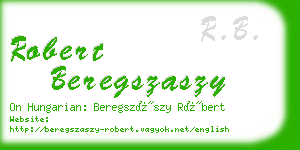 robert beregszaszy business card